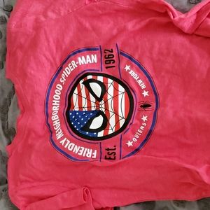 Spiderman youth xl red short sleeve shirt